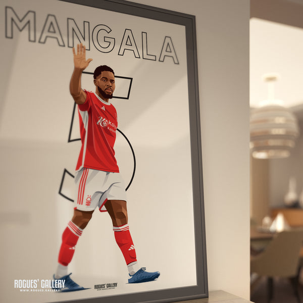 Orel Mangala - Nottingham Forest - A0, A1, A2 or A3 Name & Number Prints