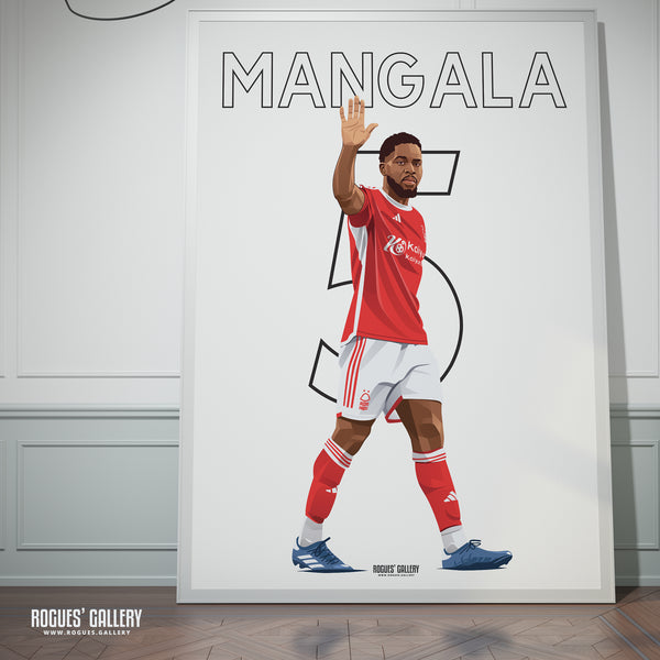 Orel Mangala - Nottingham Forest - A0, A1, A2 or A3 Name & Number Prints