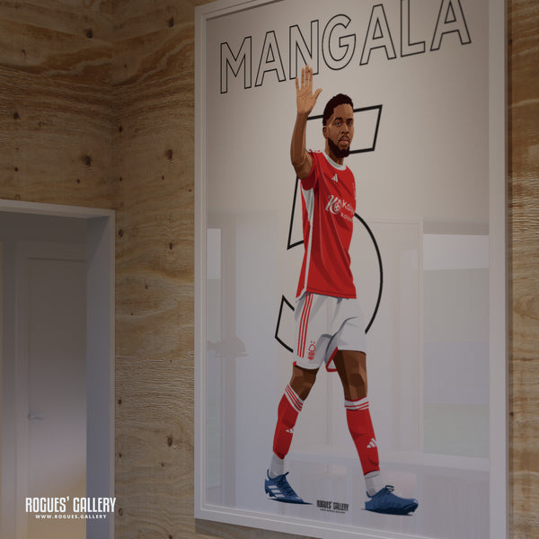 Orel Mangala - Nottingham Forest - A0, A1, A2 or A3 Name & Number Prints