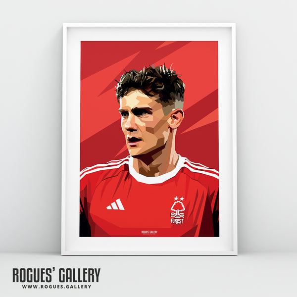 Ryan Yates - Nottingham Forest - A0, A1, A2 or A3 Prints