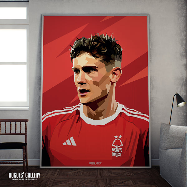 Ryan Yates - Nottingham Forest - A0, A1, A2 or A3 Prints