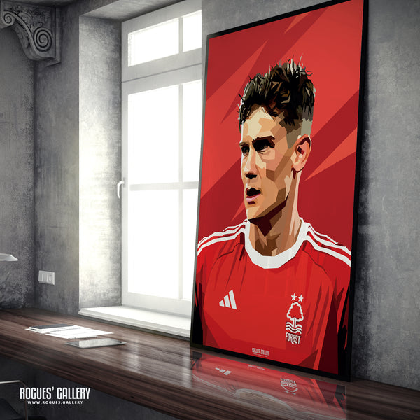 Ryan Yates - Nottingham Forest - A0, A1, A2 or A3 Prints