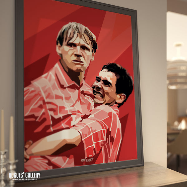 Psycho & The Number 9 - Stuart Pearce & Nigel Clough - Nottingham Forest - A0, A1, A2 or A3 Prints