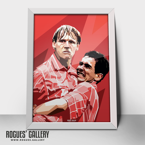 Psycho & The Number 9 - Stuart Pearce & Nigel Clough - Nottingham Forest - A0, A1, A2 or A3 Prints