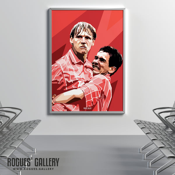 Psycho & The Number 9 - Stuart Pearce & Nigel Clough - Nottingham Forest - A0, A1, A2 or A3 Prints