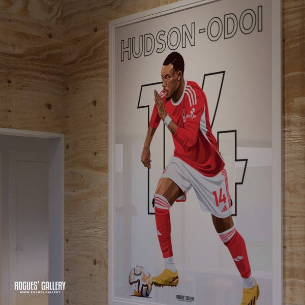 Callum Hudson-Odoi - Nottingham Forest - A0, A1, A2 or A3 Name & Number Prints