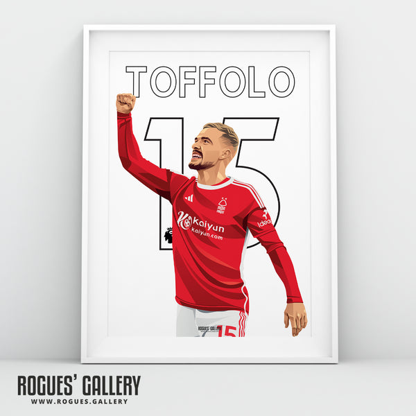 Harry Toffolo - Nottingham Forest - Signed A3 Name & Number Prints