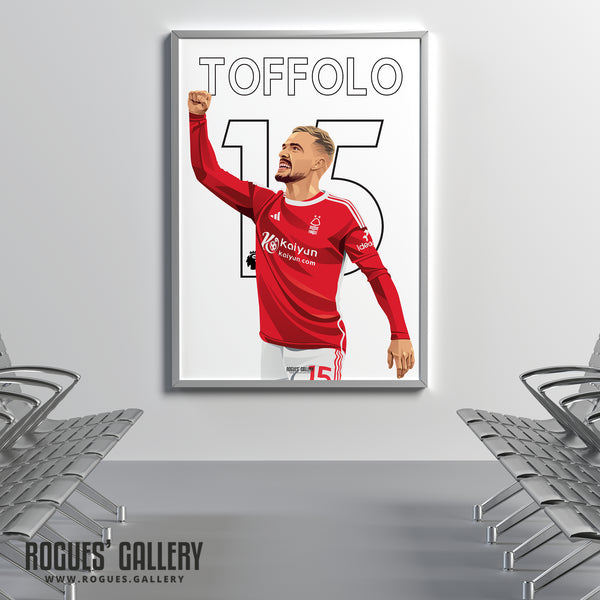 Harry Toffolo - Nottingham Forest - Signed A3 Name & Number Prints