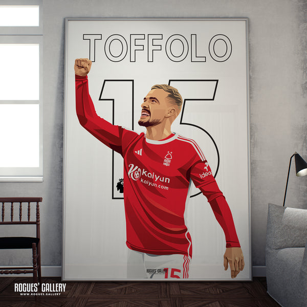 Harry Toffolo - Nottingham Forest - Signed A3 Name & Number Prints