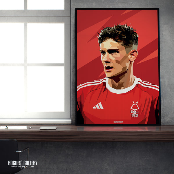 Ryan Yates - Nottingham Forest - Signed A3 Prints