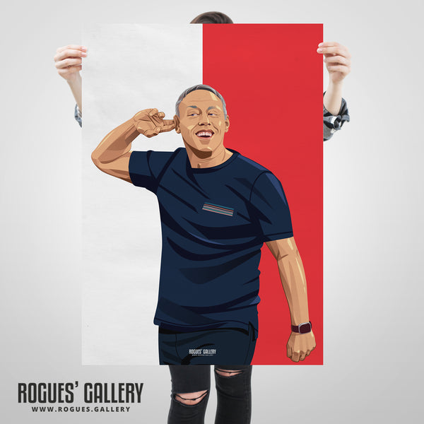 Steve Cooper - Nottingham Forest - A0, A1, A2 or A3 Red & White Prints