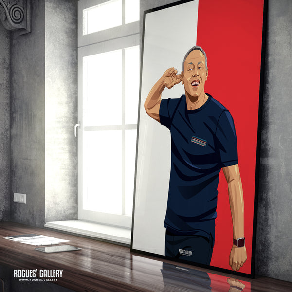 Steve Cooper - Nottingham Forest - Signed A3 Red & White Prints