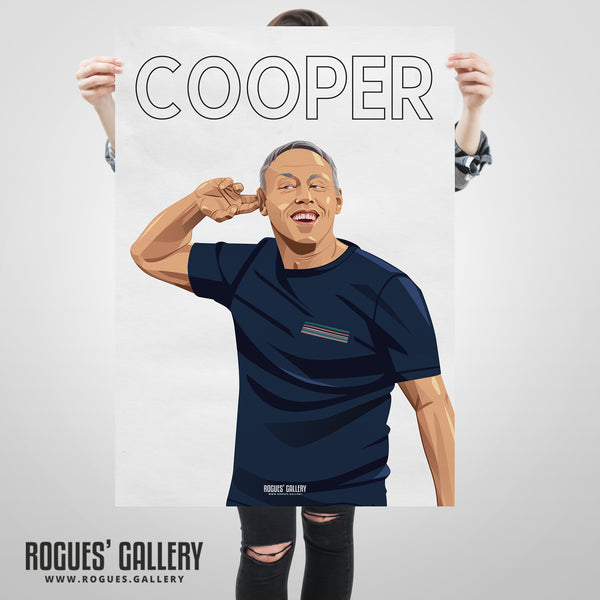 Steve Cooper - Nottingham Forest - Signed A3 Name & Number Prints