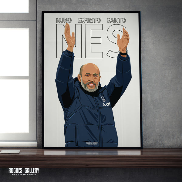 Nuno Espírito Santo - Nottingham Forest - A0, A1, A2 or A3 Premier League Name & Number Prints