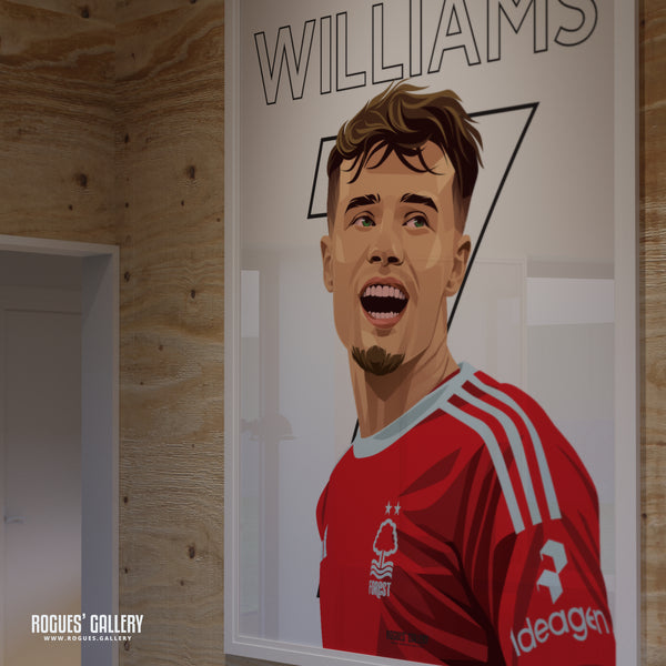Neco Williams - Nottingham Forest - A0, A1, A2 or A3 Name & Number Prints