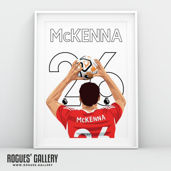 Scott McKenna - Nottingham Forest - A0, A1, A2 or A3 Name & Number Prints