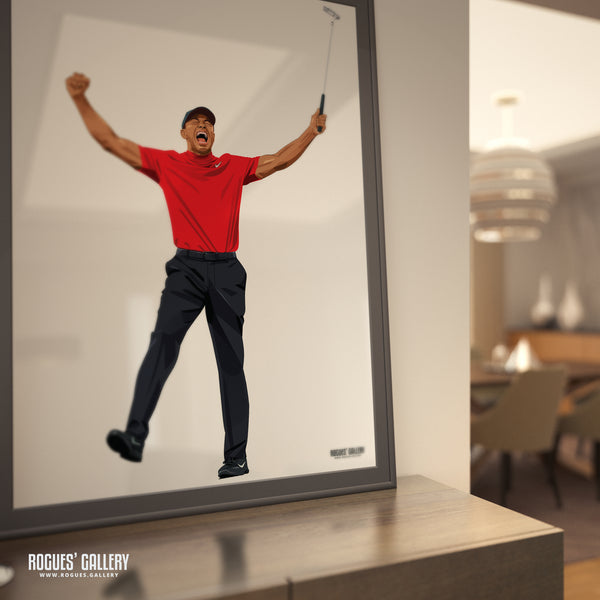 Tiger's Roar - Tiger Woods - A0, A1, A2 or A3 Prints