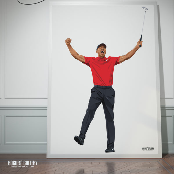 Tiger's Roar - Tiger Woods - A0, A1, A2 or A3 Prints
