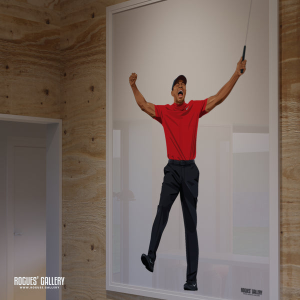 Tiger's Roar - Tiger Woods - A0, A1, A2 or A3 Prints