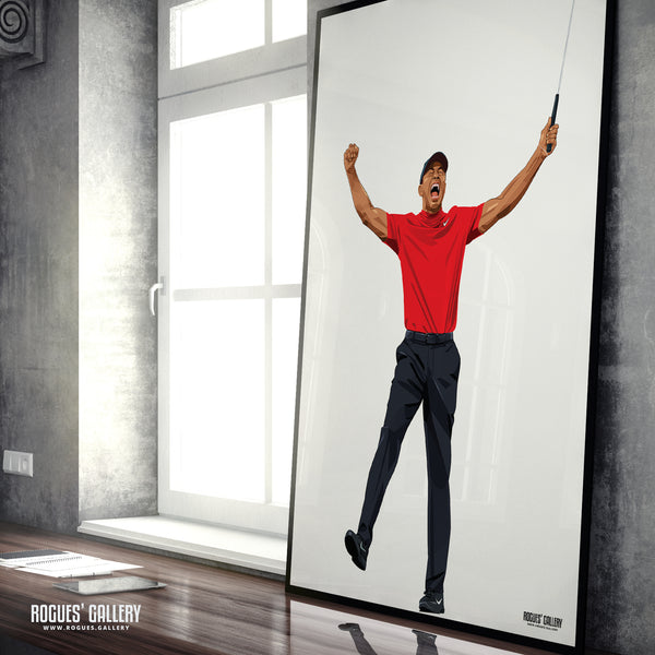 Tiger's Roar - Tiger Woods - A0, A1, A2 or A3 Prints