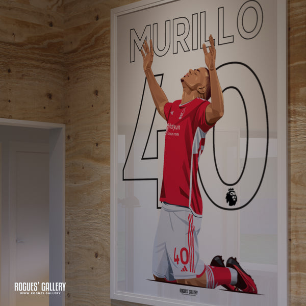 Murillo - Nottingham Forest - Signed A3 Name & Number Prints