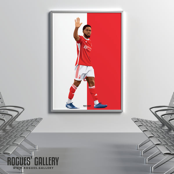 Orel Mangala - Nottingham Forest - Signed A3 Red & White Prints