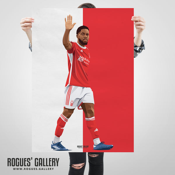 Orel Mangala - Nottingham Forest - Signed A3 Red & White Prints