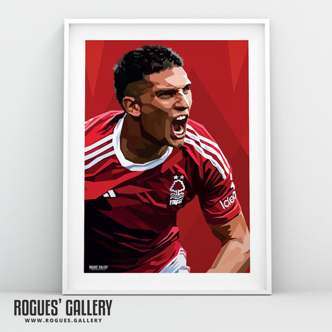 Nicolas Dominguez - Nottingham Forest - A0, A1, A2 or A3 Modern Art Prints
