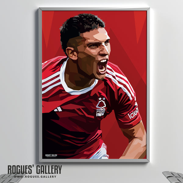 Nicolas Dominguez - Nottingham Forest - A0, A1, A2 or A3 Modern Art Prints