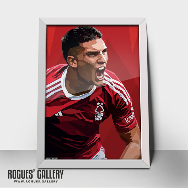 Nicolas Dominguez - Nottingham Forest - A0, A1, A2 or A3 Modern Art Prints