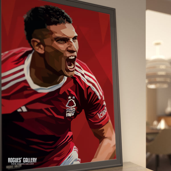 Nicolas Dominguez - Nottingham Forest - A0, A1, A2 or A3 Modern Art Prints