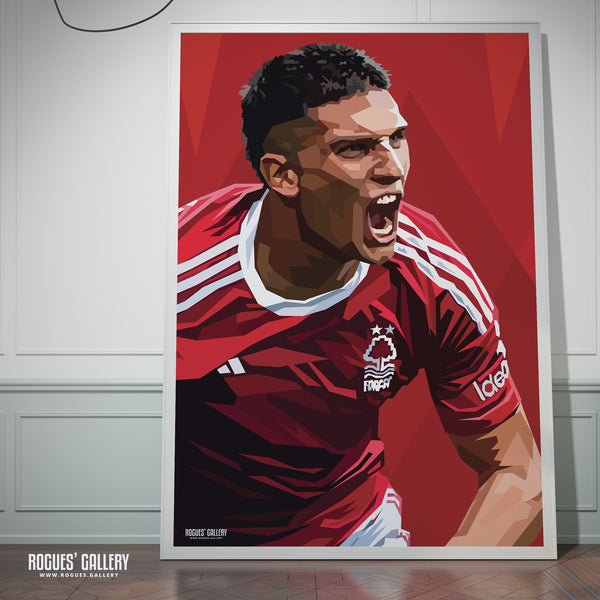 Nicolas Dominguez - Nottingham Forest - A0, A1, A2 or A3 Modern Art Prints