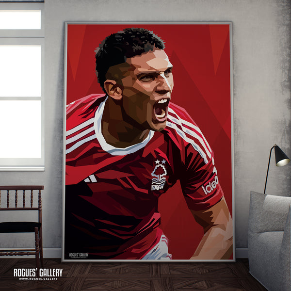 Nicolas Dominguez - Nottingham Forest - Signed A3 Modern Art Prints