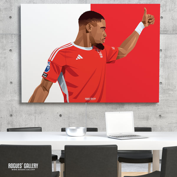 Serge Aurier - Nottingham Forest - A0, A1, A2 or A3 Red & White Prints