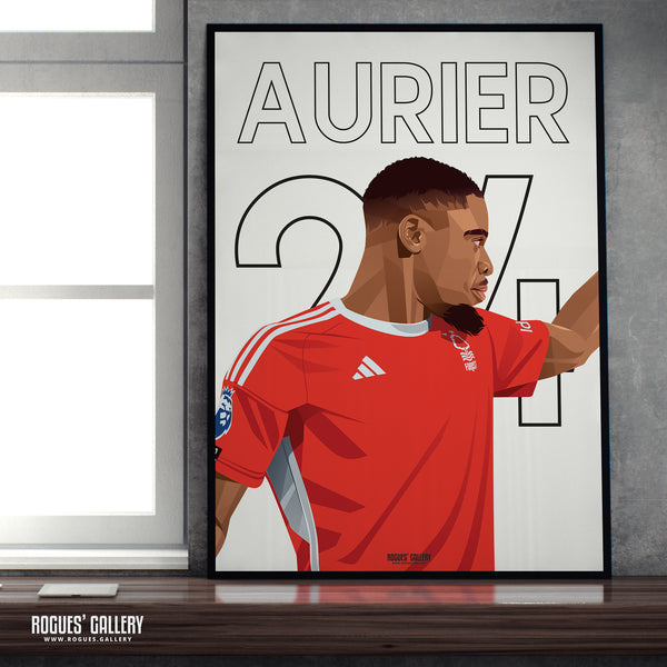 Serge Aurier - Nottingham Forest - Signed A3 Name & Number Prints
