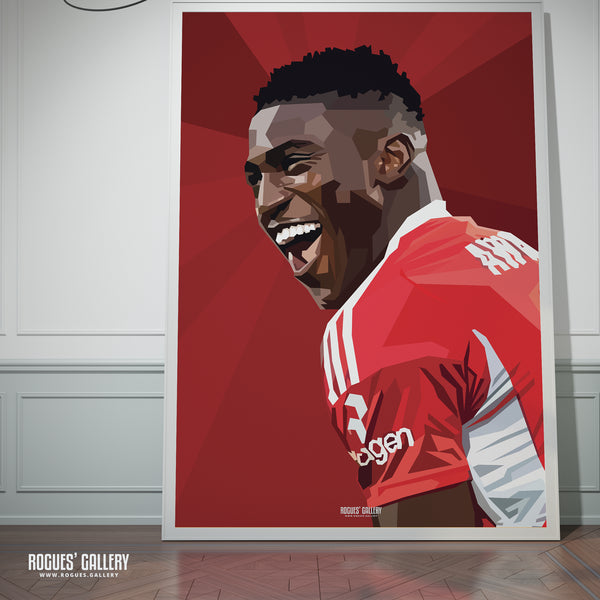 Taiwo Awoniyi - Smiler - Nottingham Forest - Signed A3 Prints