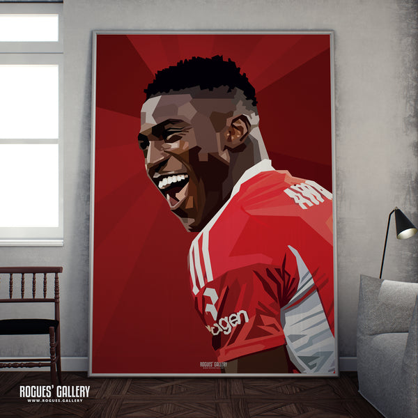 Taiwo Awoniyi - Smiler - Nottingham Forest - Signed A3 Prints
