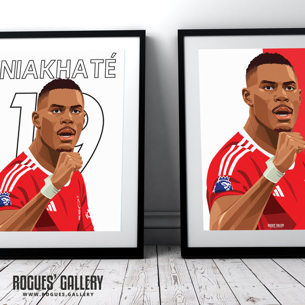 Moussa Niakhate - Nottingham Forest - A0, A1, A2 or A3 Premier League Name & Number Prints