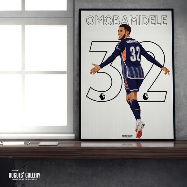 Andrew Omobamidele - Nottingham Forest - A0, A1, A2 or A3 Premier League Name & Number Prints