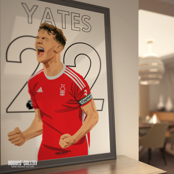 Ryan Yates - Nottingham Forest - A0, A1, A2 or A3 Name & Number Prints