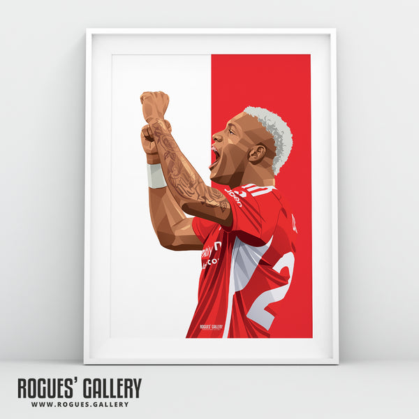 Danilo - Nottingham Forest - Signed A3 Red & White Prints