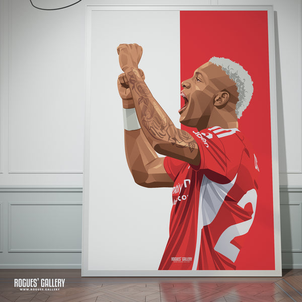 Danilo - Nottingham Forest - Signed A3 Red & White Prints