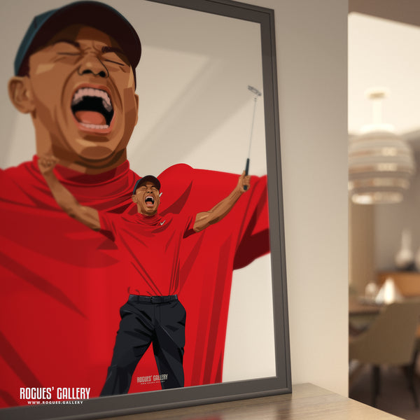 Tiger's Roar - Tiger Woods - A0, A1, A2 or A3 Prints