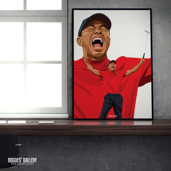 Tiger's Roar - Tiger Woods - A0, A1, A2 or A3 Prints
