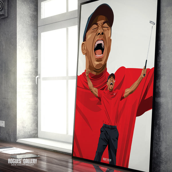 Tiger's Roar - Tiger Woods - A0, A1, A2 or A3 Prints