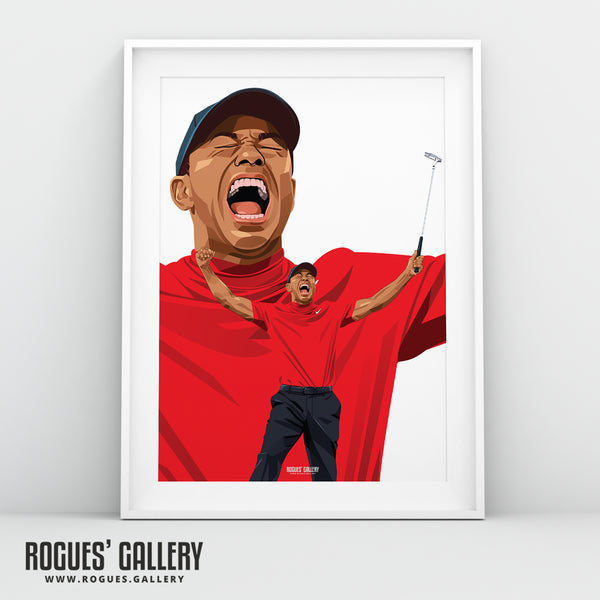 Tiger's Roar - Tiger Woods - A0, A1, A2 or A3 Prints