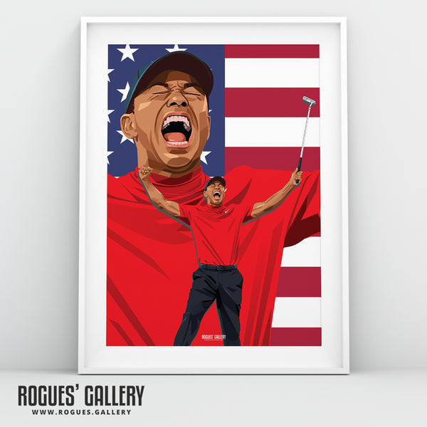 Tiger's Roar - Tiger Woods - A0, A1, A2 or A3 Prints