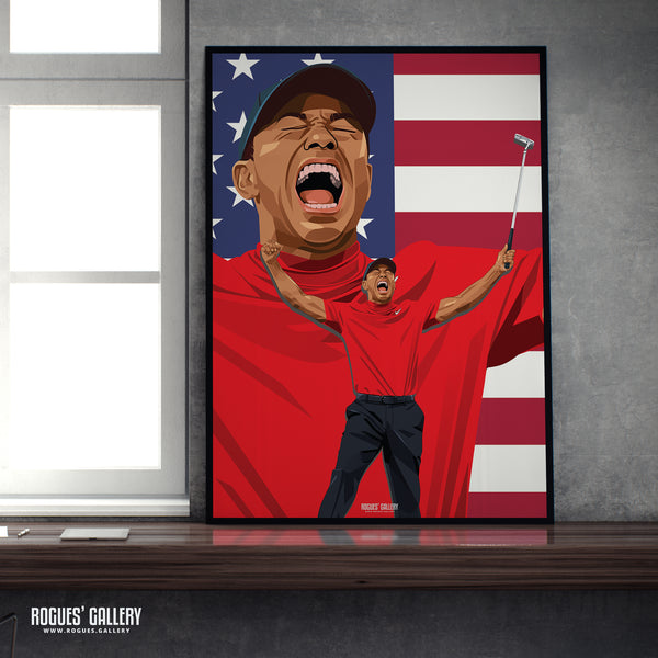 Tiger's Roar - Tiger Woods - A0, A1, A2 or A3 Prints