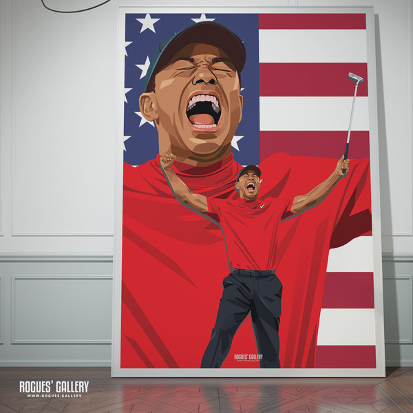 Tiger's Roar - Tiger Woods - A0, A1, A2 or A3 Prints