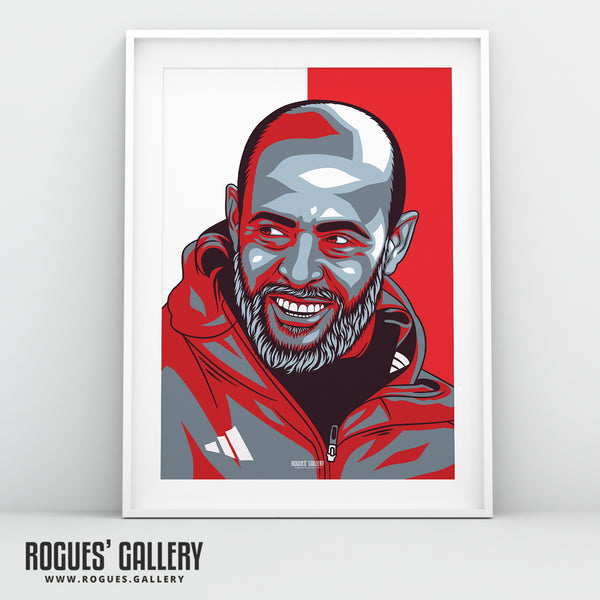 Nuno Espírito Santo - Nottingham Forest - Signed A3 #GetBehindTheLads Icon Prints